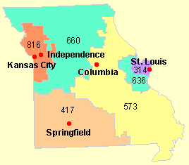 Clickable Map of Missouri