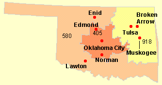 Clickable Map of Oklahoma